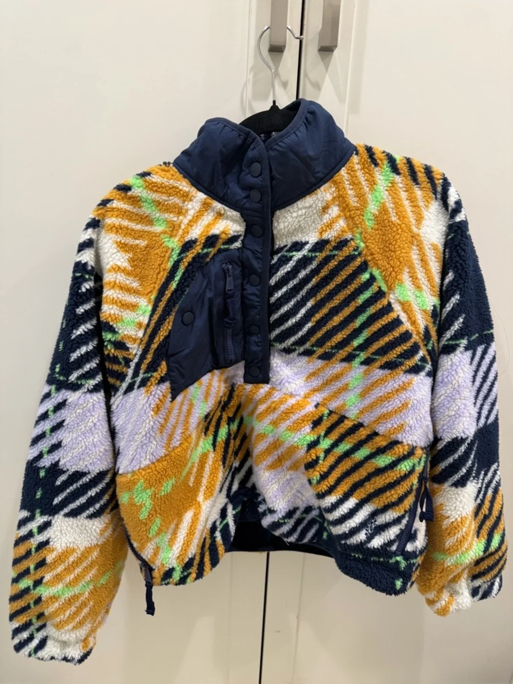 FP Movement by Free People Hit the Slopes Printed Sherpa Jacket - Picture 4 of 7